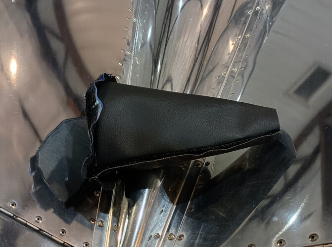 boot sewn and closed