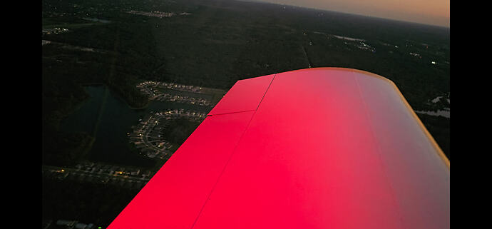 Beacon Reflecting on Wing