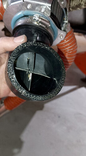 upper flow control installed