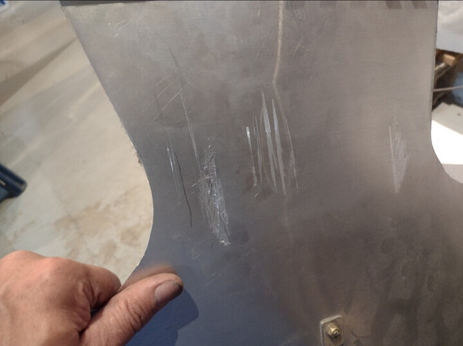 scrapes on the seat pan