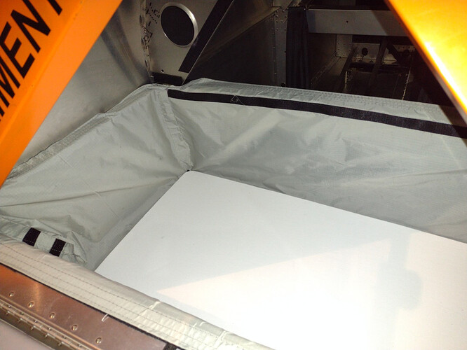 Bottom portion of baggage area in